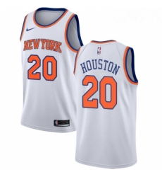 Womens Nike New York Knicks 20 Allan Houston Authentic White NBA Jersey Association Edition