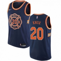 Youth Nike New York Knicks 20 Kevin Knox Swingman Navy Blue NBA Jersey City Edition 