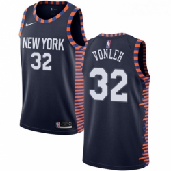 Youth Nike New York Knicks 32 Noah Vonleh Swingman Navy Blue NBA Jersey 2018 19 City Edition 