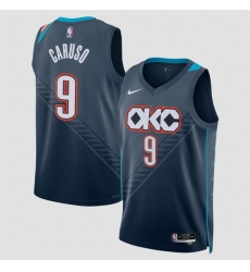 Men Oklahoma City Thunder 9 Alex Caruso Navy 2025 26 City Edition Stitched Basketball Jersey Men Oklahoma City Thunder 9 Alex Caruso Navy 2025 26 City Edition Stitched Basketball Jersey