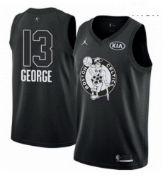 Mens Nike Jordan Oklahoma City Thunder 13 Paul George Swingman Black 2018 All Star Game NBA Jersey 