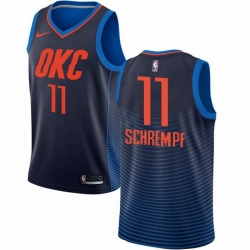 Mens Nike Oklahoma City Thunder 11 Detlef Schrempf Swingman Navy Blue NBA Jersey Statement Edition