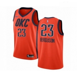 Mens Nike Oklahoma City Thunder 23 Terrance Ferguson Orange Swingman Jersey Earned Edition 