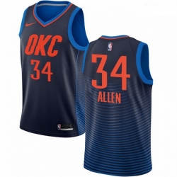 Mens Nike Oklahoma City Thunder 34 Ray Allen Swingman Navy Blue NBA Jersey Statement Edition