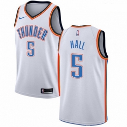 Mens Nike Oklahoma City Thunder 5 Devon Hall Swingman White NBA Jersey Association Edition 