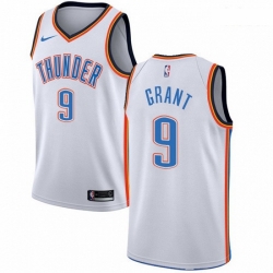 Mens Nike Oklahoma City Thunder 9 Jerami Grant Authentic White Home NBA Jersey Association Edition