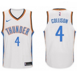 Nike NBA Oklahoma City Thunder 4 Nick Collison Jersey 2017 18 New Season White Jersey 