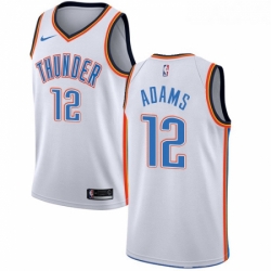 Womens Nike Oklahoma City Thunder 12 Steven Adams Swingman White Home NBA Jersey Association Edition