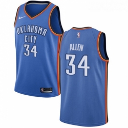 Womens Nike Oklahoma City Thunder 34 Ray Allen Swingman Royal Blue Road NBA Jersey Icon Edition