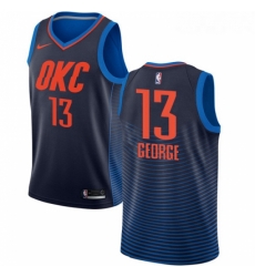 Youth Nike Oklahoma City Thunder 13 Paul George Authentic Navy Blue NBA Jersey Statement Edition 