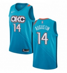 Youth Nike Oklahoma City Thunder 14 DJ Augustin Swingman Turquoise NBA Jersey City Edition