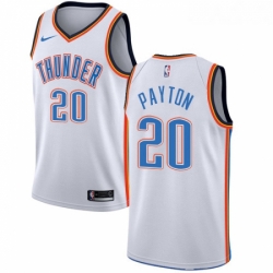 Youth Nike Oklahoma City Thunder 20 Gary Payton Authentic White Home NBA Jersey Association Edition