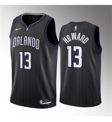 Men Orlando Magic 13 Jett Howard Black 2023 Draft City Edition Stitched Basketball Jersey