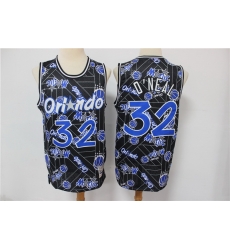 Men Orlando Magic 32 Shaquille O'Neal Black Tear Up Pack Hardwood Classics Swingman Jersey