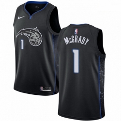 Mens Nike Orlando Magic 1 Tracy Mcgrady Swingman Black NBA Jersey City Edition