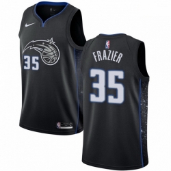 Mens Nike Orlando Magic 35 Melvin Frazier Swingman Black NBA Jersey City Edition 