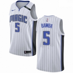 Mens Nike Orlando Magic 5 Mohamed Bamba Authentic White NBA Jersey Association Edition 