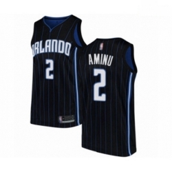 Mens Orlando Magic 2 Al Farouq Aminu Authentic Black Basketball Jersey Statement Edition 