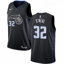 Womens Nike Orlando Magic 32 Shaquille O Neal Swingman Black NBA Jersey City Editi