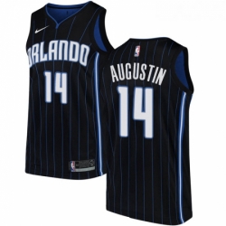 Youth Nike Orlando Magic 14 DJ Augustin Authentic Black Alternate NBA Jersey Statement Edition