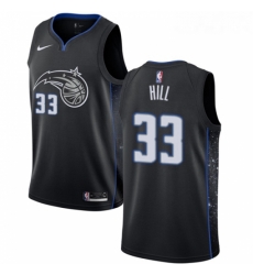 Youth Nike Orlando Magic 33 Grant Hill Swingman Black NBA Jersey City Edition