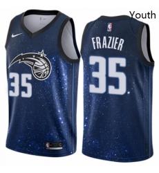 Youth Nike Orlando Magic 35 Melvin Frazier Swingman Blue NBA Jersey City Edition 