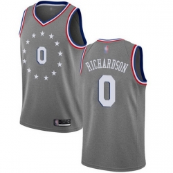 76ers  0 Josh Richardson Gray Basketball Swingman City Edition 2018 19 Jersey