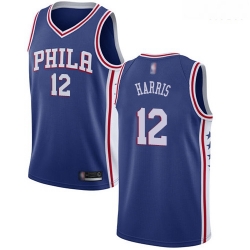 76ers #12 Tobias Harris Blue Basketball Swingman Icon Edition Jersey