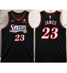 Men Philadelphia 76ers LeBron James 23 Black Edition Stitched Stitched crypto patch Jersey Men Philadelphia 76ers LeBron James 23 Black Edition Stitched Stitched crypto patch Jersey