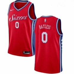 Mens Nike Philadelphia 76ers 0 Jerryd Bayless Authentic Red Alternate NBA Jersey Statement Edition