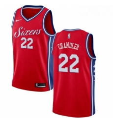 Mens Nike Philadelphia 76ers 22 Wilson Chandler Swingman Red NBA Jersey Statement Edition 