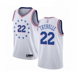 Mens Philadelphia 76ers 22 Mattise Thybulle White Swingman Jersey Earned Edition 