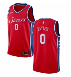 Womens Nike Philadelphia 76ers 0 Jerryd Bayless Authentic Red Alternate NBA Jersey Statement Edition