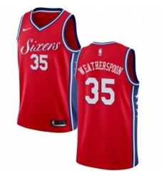 Womens Nike Philadelphia 76ers 35 Clarence Weatherspoon Swingman Red Alternate NBA Jersey Statement Edition 