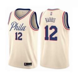 Womens Philadelphia 76ers 12 Tobias Harris Swingman Cream Basketball Jersey City Edition 