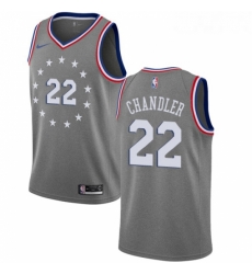 Youth Nike Philadelphia 76ers 22 Wilson Chandler Swingman Gray NBA Jersey City Edition 