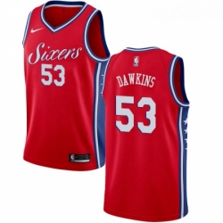 Youth Nike Philadelphia 76ers 53 Darryl Dawkins Authentic Red Alternate NBA Jersey Statement Edition 