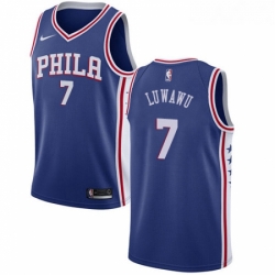 Youth Nike Philadelphia 76ers 7 Timothe Luwawu Swingman Blue Road NBA Jersey Icon Edition