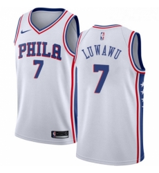 Youth Nike Philadelphia 76ers 7 Timothe Luwawu Swingman White Home NBA Jersey Association Edition