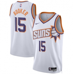 Men Phoenix Suns  15 Devin Booker White 2026 Association Edition Stitched Basketball Jersey