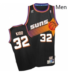 Mens Adidas Phoenix Suns 32 Jason Kidd Swingman Black Throwback NBA Jersey