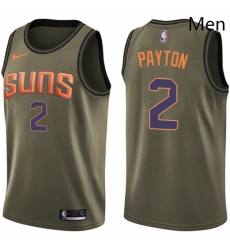 Mens Nike Phoenix Suns 2 Elfrid Payton Swingman Green Salute to Service NBA Jersey 