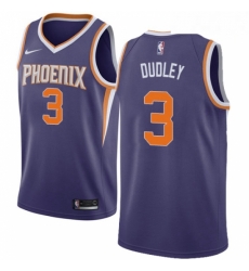 Mens Nike Phoenix Suns 3 Jared Dudley Swingman Purple Road NBA Jersey Icon Edition