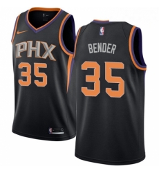 Mens Nike Phoenix Suns 35 Dragan Bender Swingman Black Alternate NBA Jersey Statement Edition