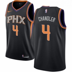 Mens Nike Phoenix Suns 4 Tyson Chandler Authentic Black Alternate NBA Jersey Statement Edition