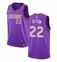 Womens Nike Phoenix Suns 22 Deandre Ayton Swingman Purple NBA Jersey 2018 19 City Editi