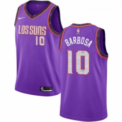 Youth Nike Phoenix Suns 10 Leandro Barbosa Swingman Purple NBA Jersey 2018 19 City Edition 