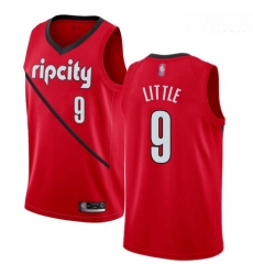 Blazers #9 Nassir Little Red Basketball Swingman Earned Edition Jersey