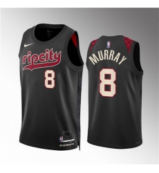 Men Portland Trail Blazers 8 Kris Murray Black 2023 24 City Edition Stitched Basketball Jersey