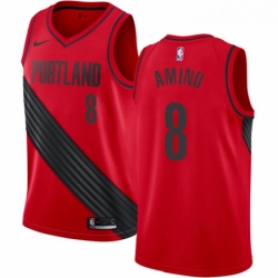 Mens Nike Portland Trail Blazers 8 Al Farouq Aminu Swingman Red Alternate NBA Jersey Statement Edition